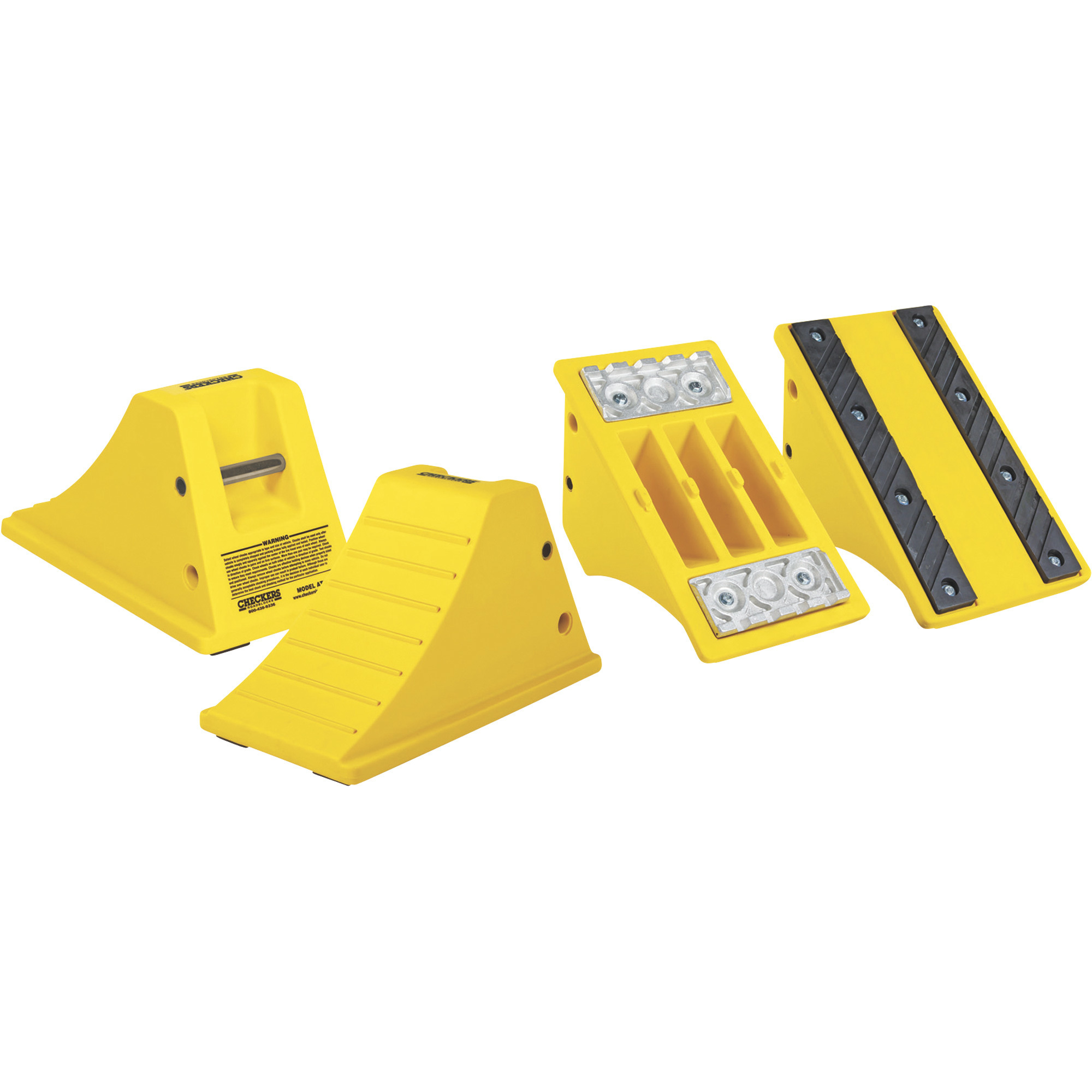 Checkers Heavy-Duty All-Terrain Chock, Safety Yellow, Model# AT3514